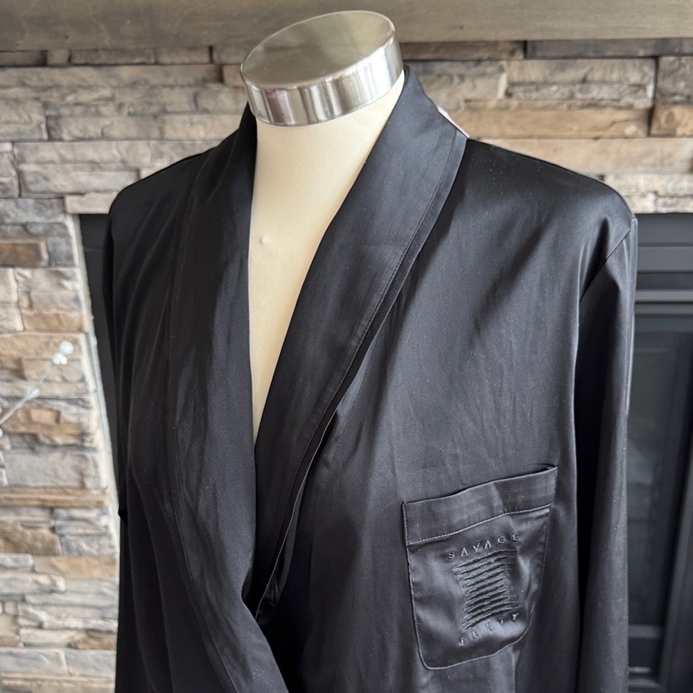 Savage X Fenty Satin Black Blazer - Picture 3 of 14